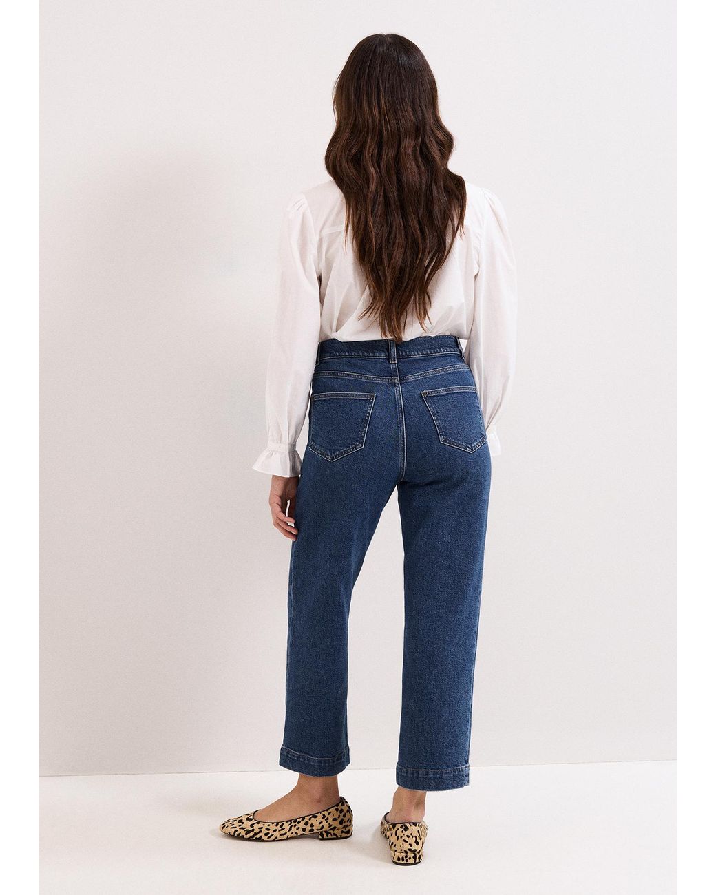 Phase Eight Blue Lexi Authentic Crop Straight Jean