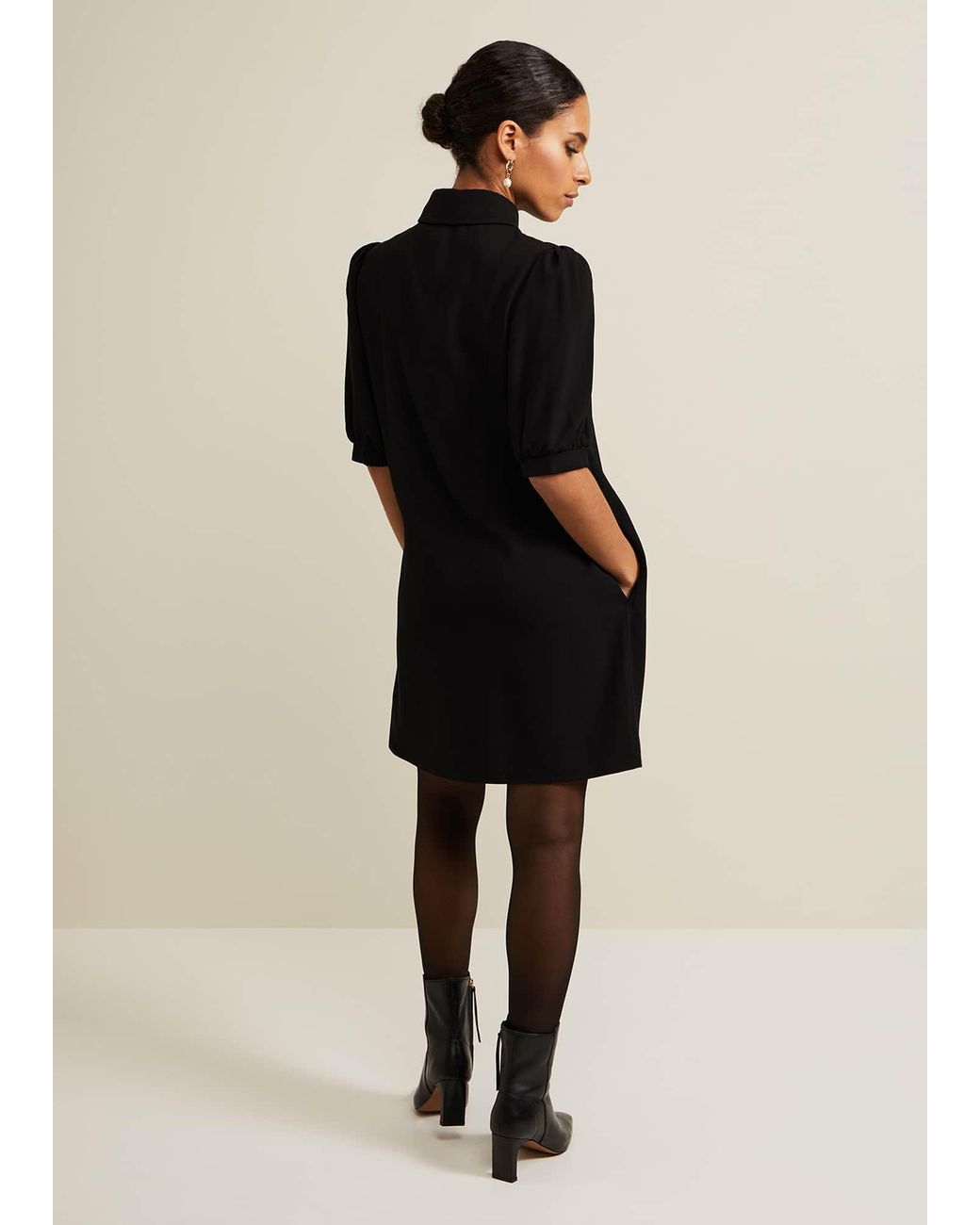 Phase Eight Black Petite Claudia Pearl Dress