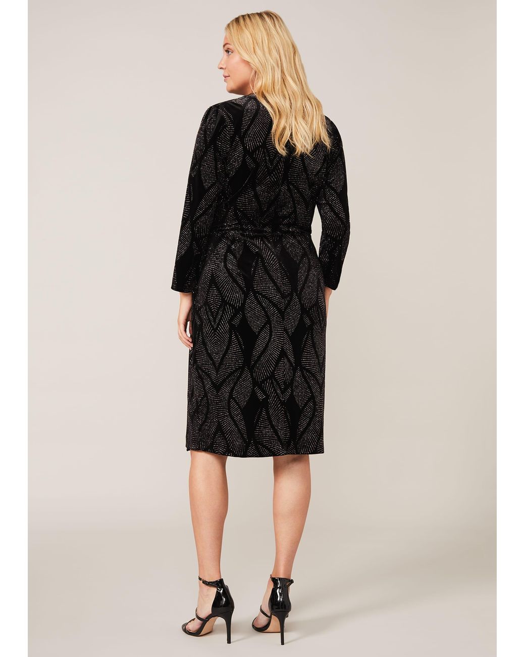 Phase Eight Black Natalya Sparkle Velvet Dress