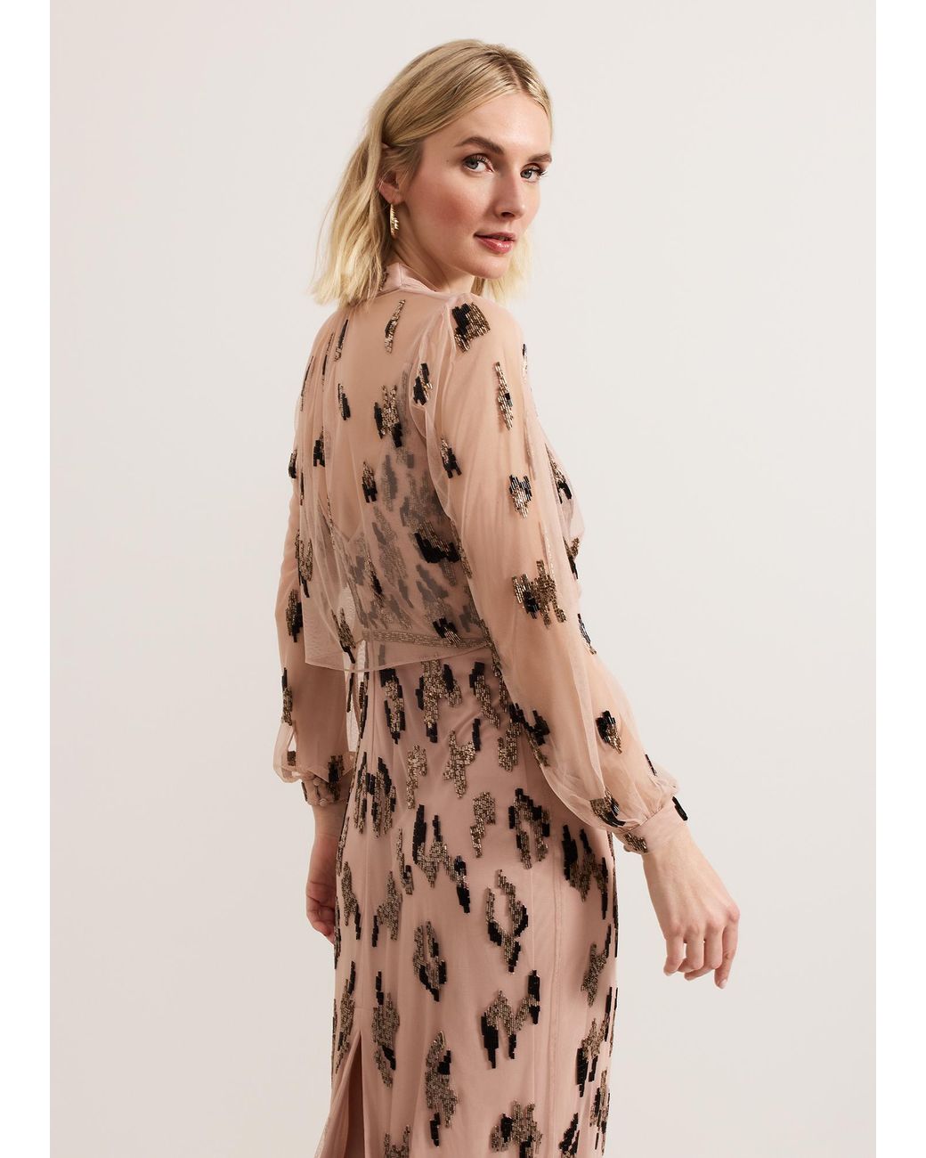 Phase Eight Natural Vienna Beaded Cover Up