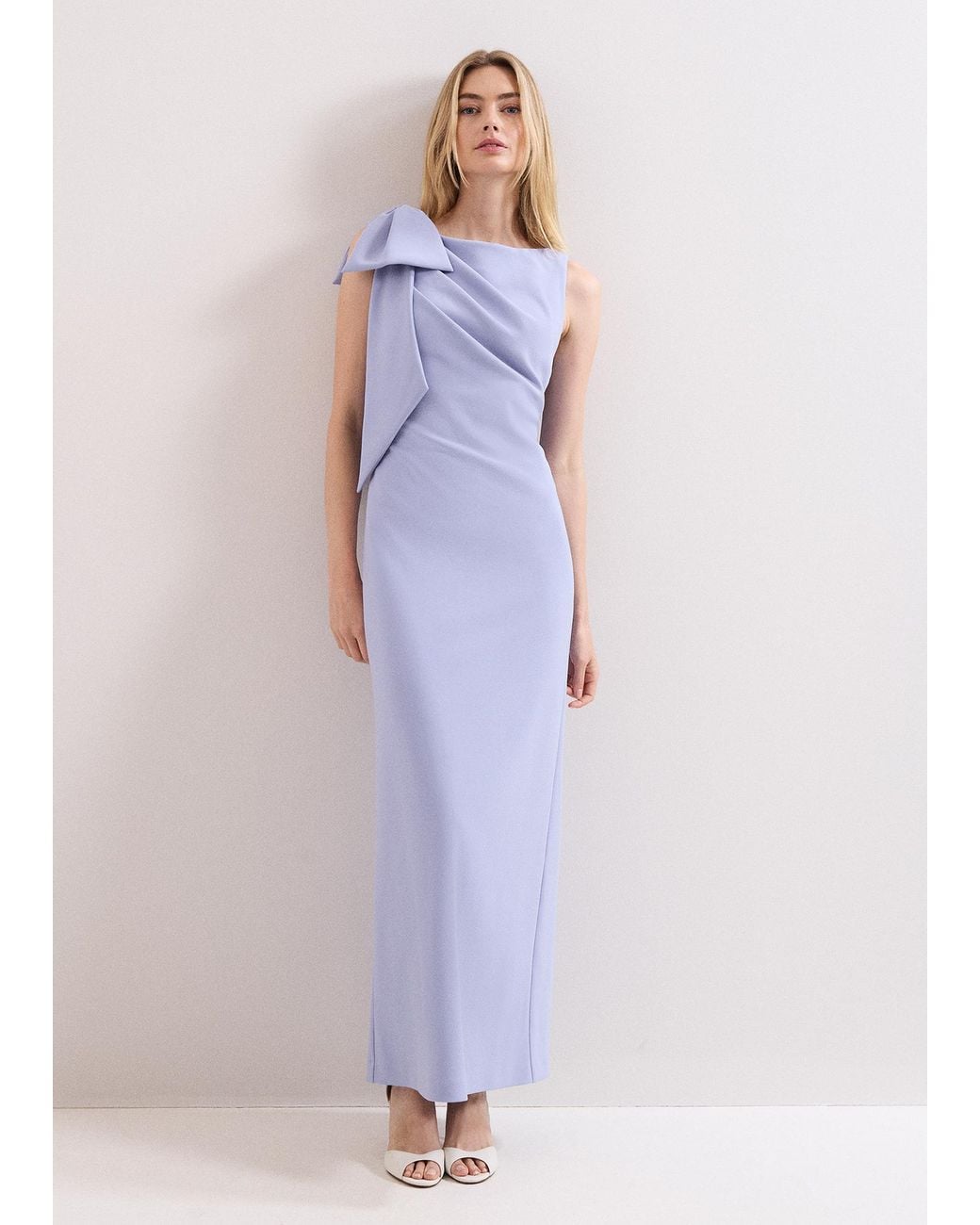 Phase Eight Purple Alana Bow Maxi Dress