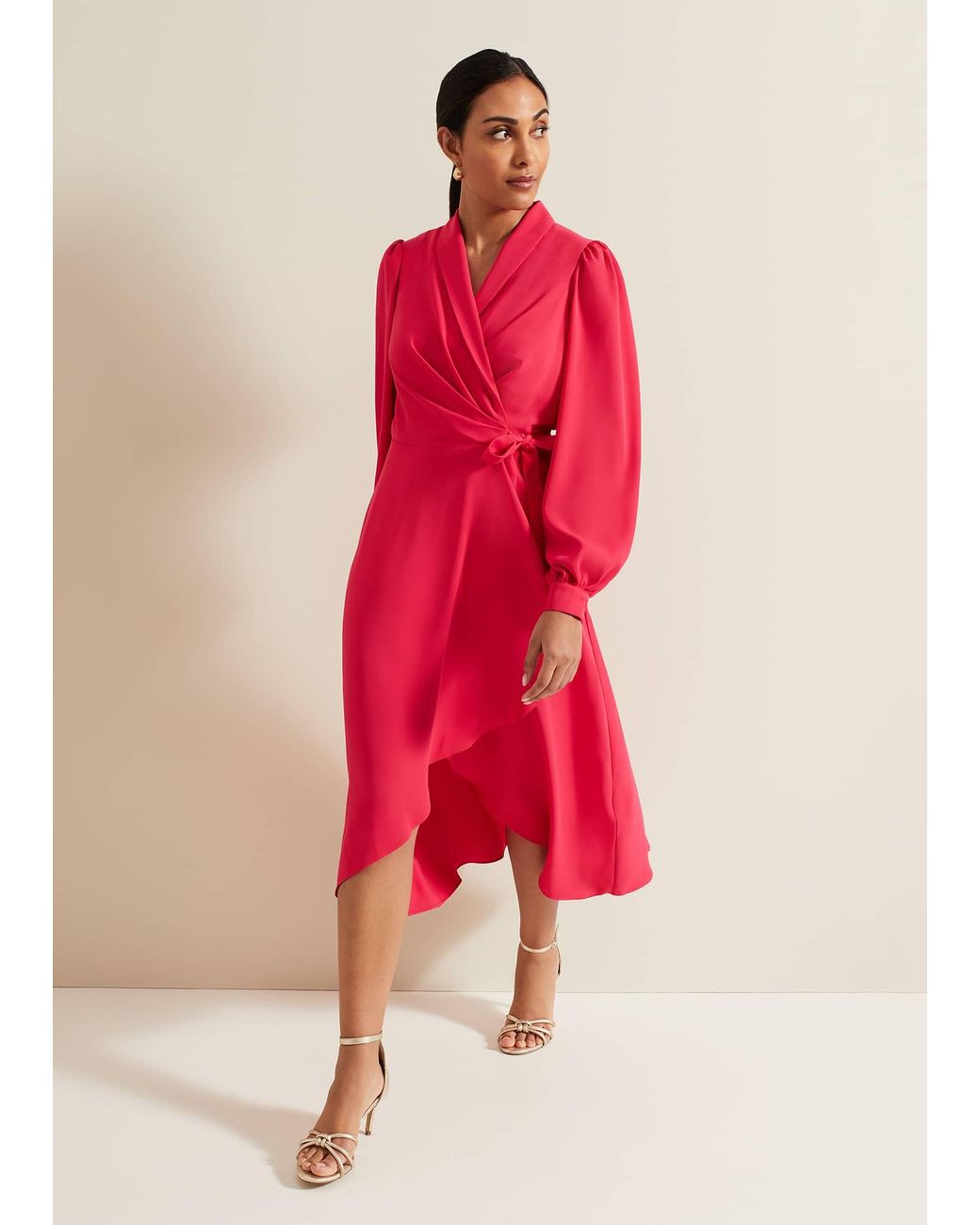 Phase Eight Red Petite Philippa Wrap Dress