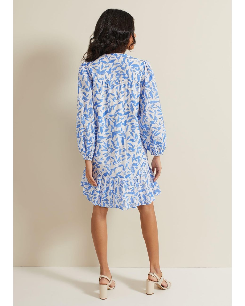 Phase Eight Blue Hermoine Cotton Swing Dress