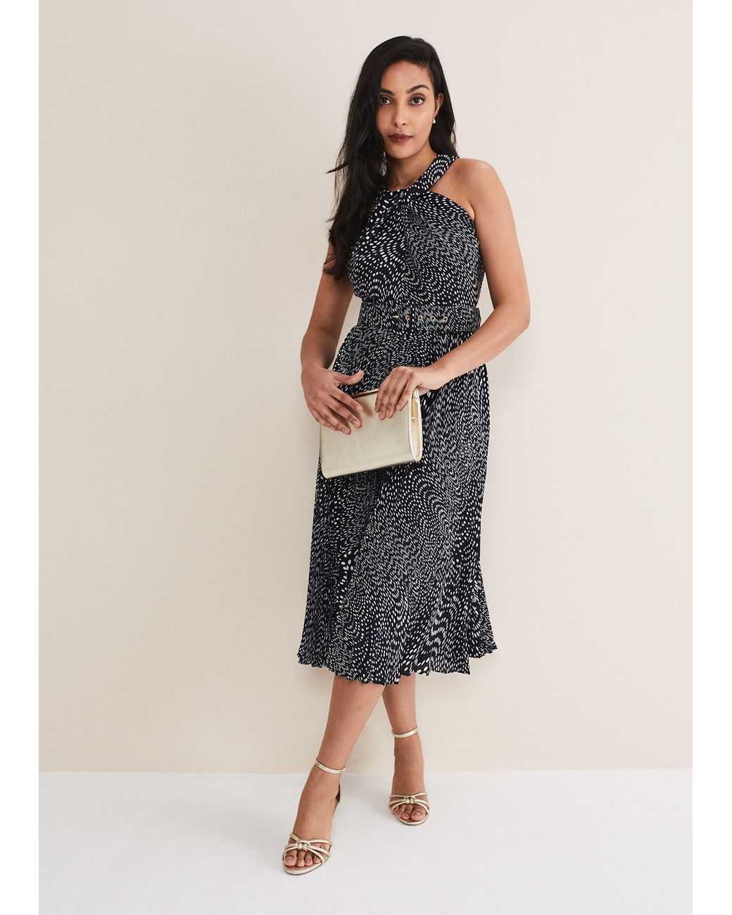 Phase Eight Multicolor Petite Elsie Spot Dress