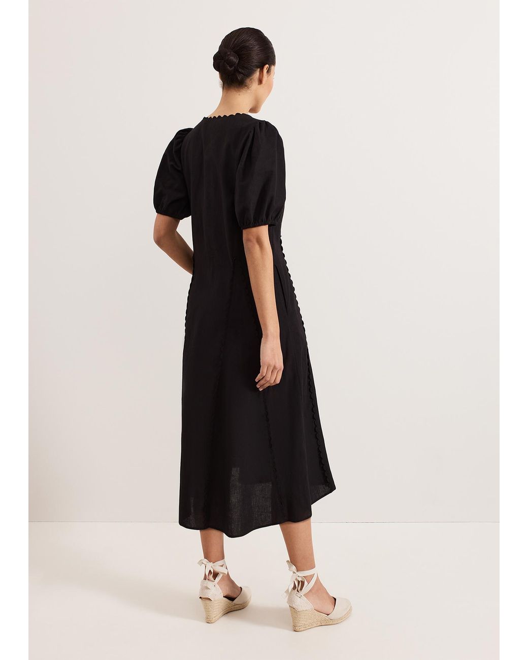 Phase Eight Black Milly Linen Dress