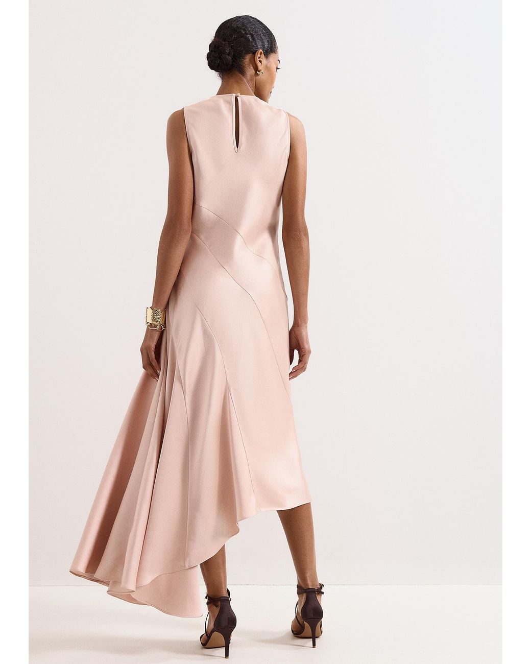 Phase Eight Pink Thyra Satin Dress