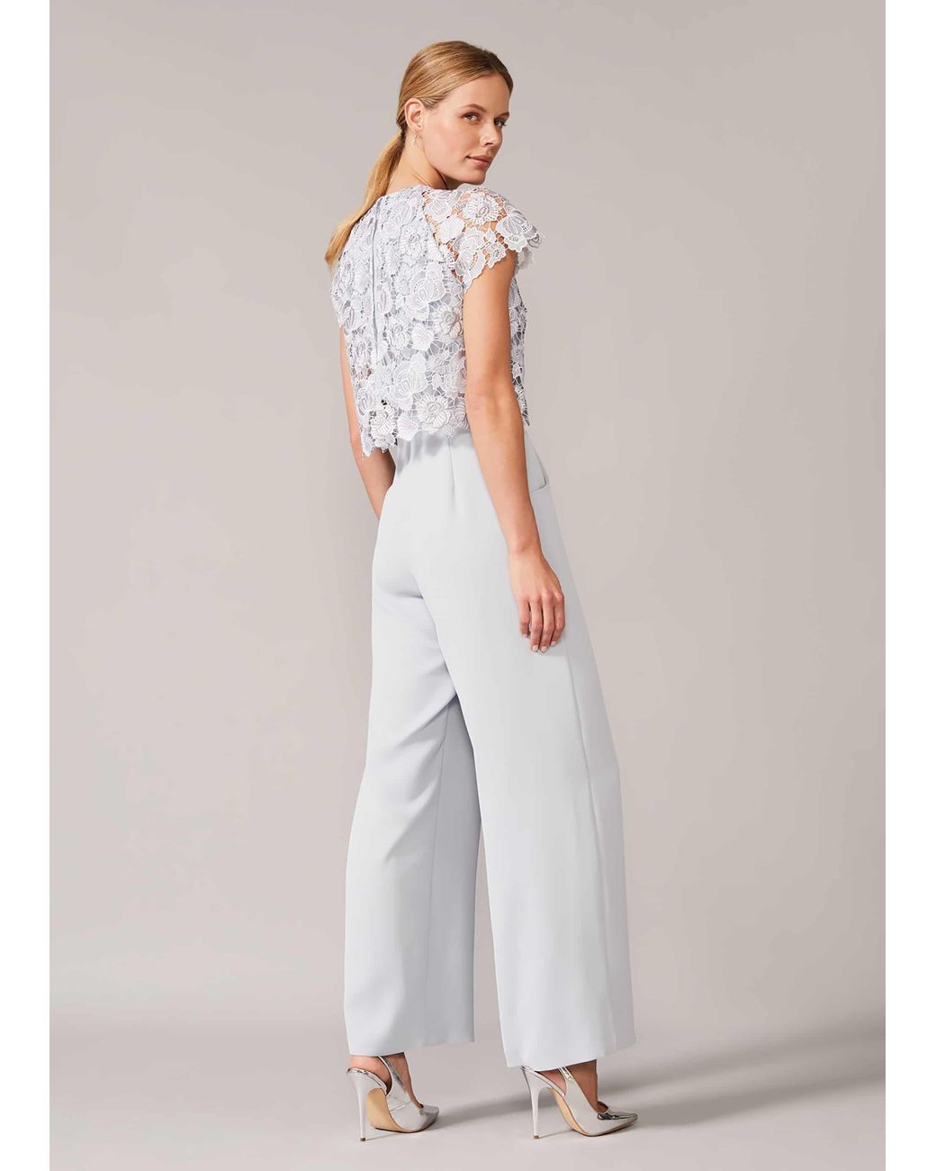 phase eight bright lipstick ilia lace bodice jumpsuit