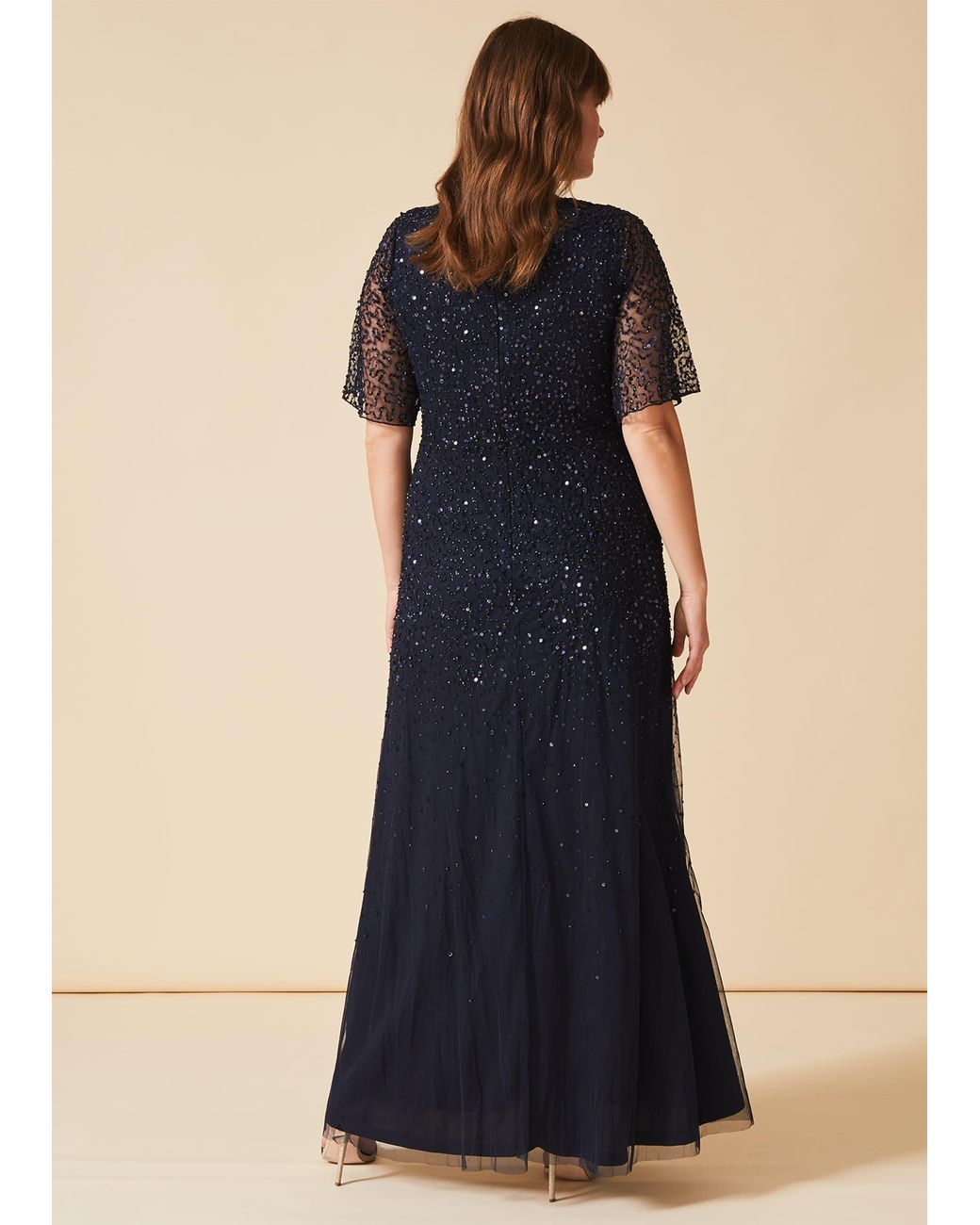Phase Eight Blue Nancy Sequin Maxi Dress