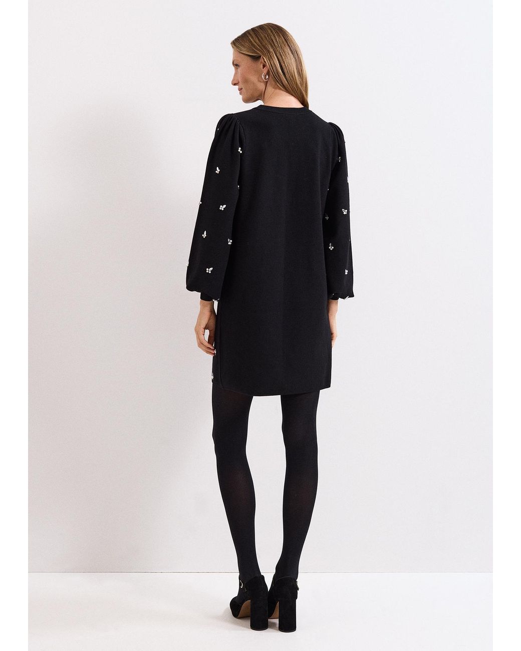 Phase Eight Black Cindy Jewelled Shift Dress
