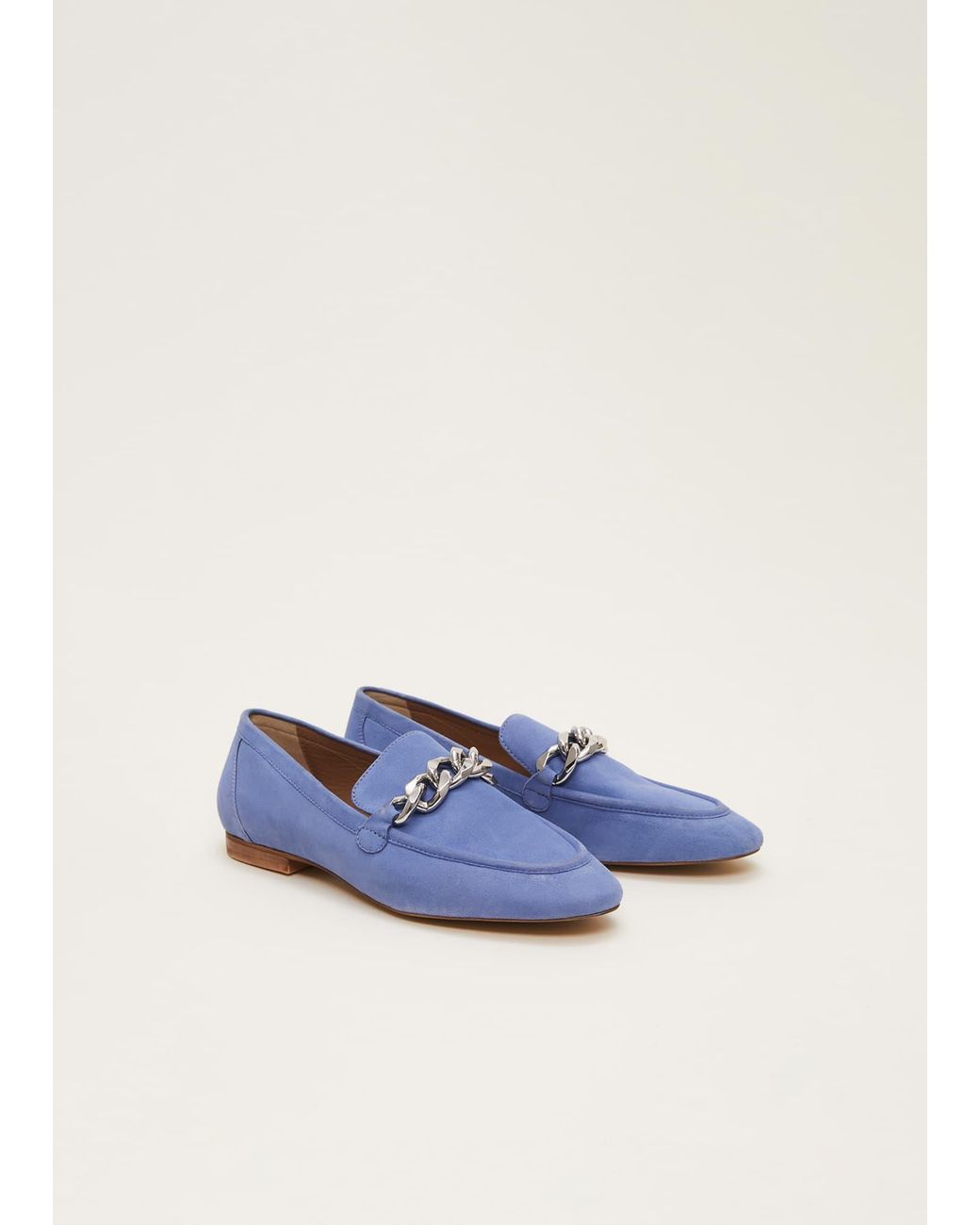Phase Eight Blue Chain Detail Loafer Shoe