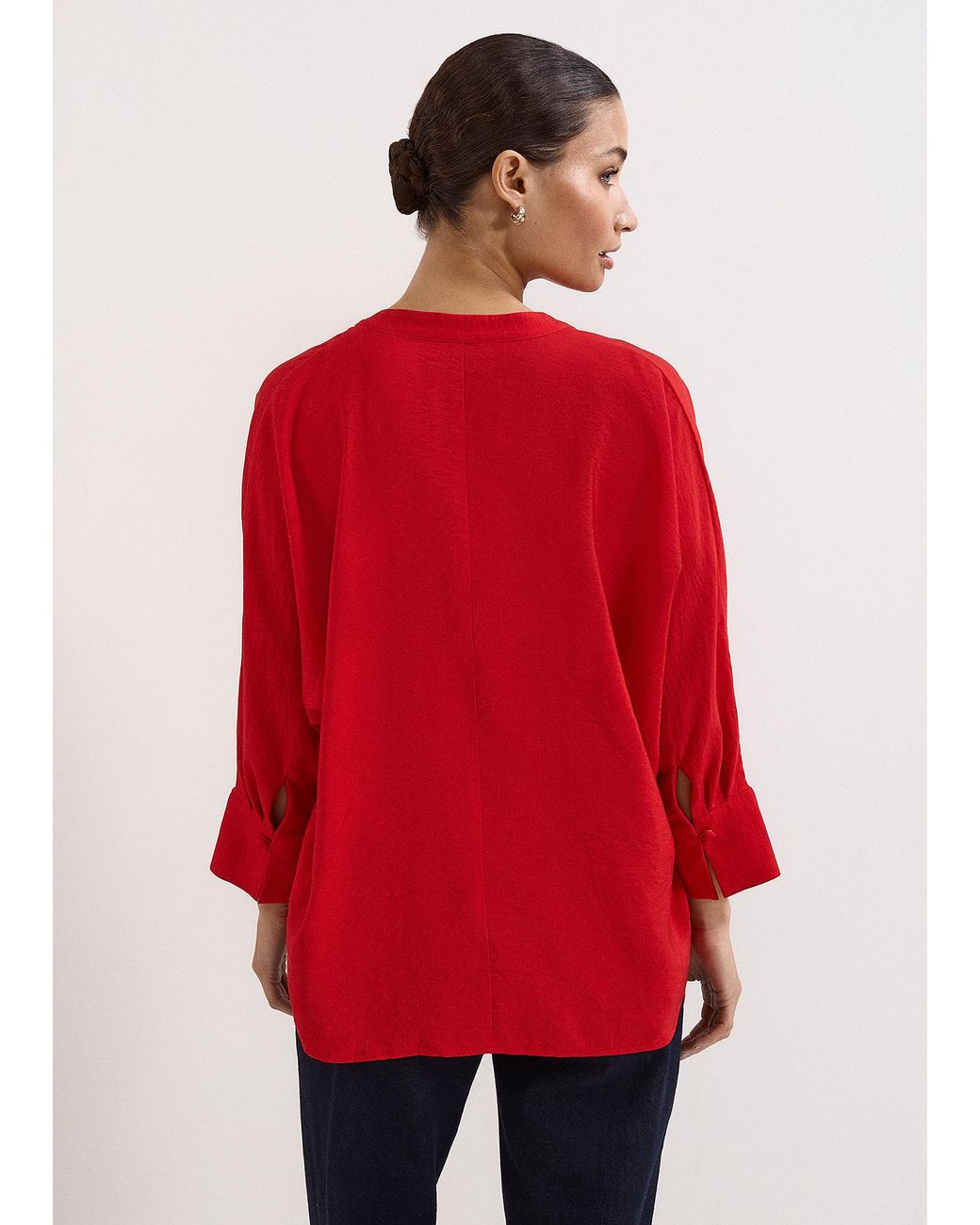 Phase Eight Red Cynthia Batwing Blouse