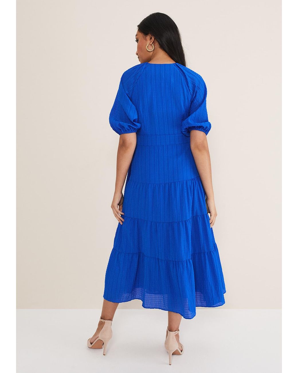 Phase Eight Blue Petite Morven Wrap Midi Dress