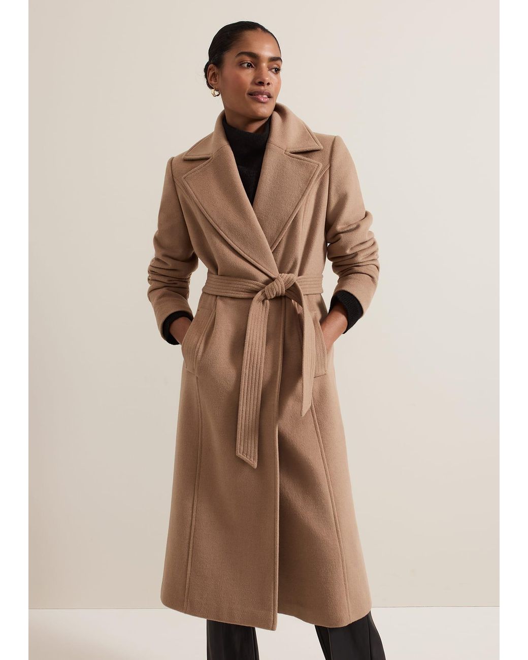 Phase Eight Brown Livvy Wool Trench Coat