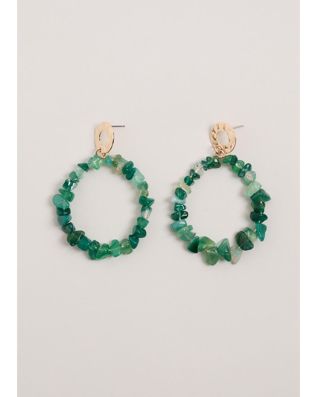 Phase Eight Blue Coloured Stone Drop Earrings