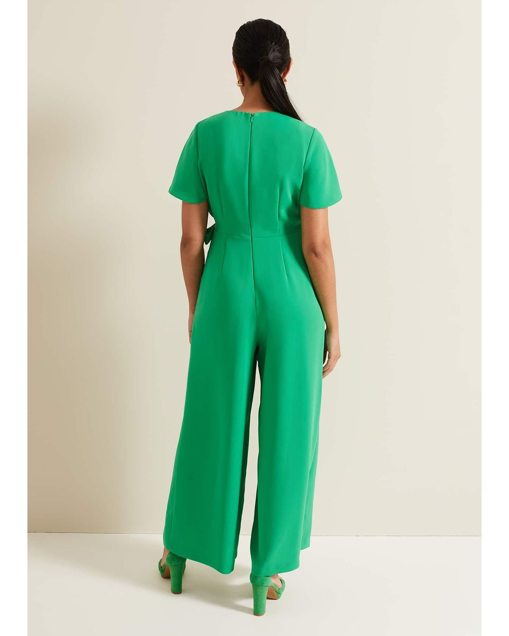 Phase Eight Green Petite Julissa Wide Leg Jumpsuit