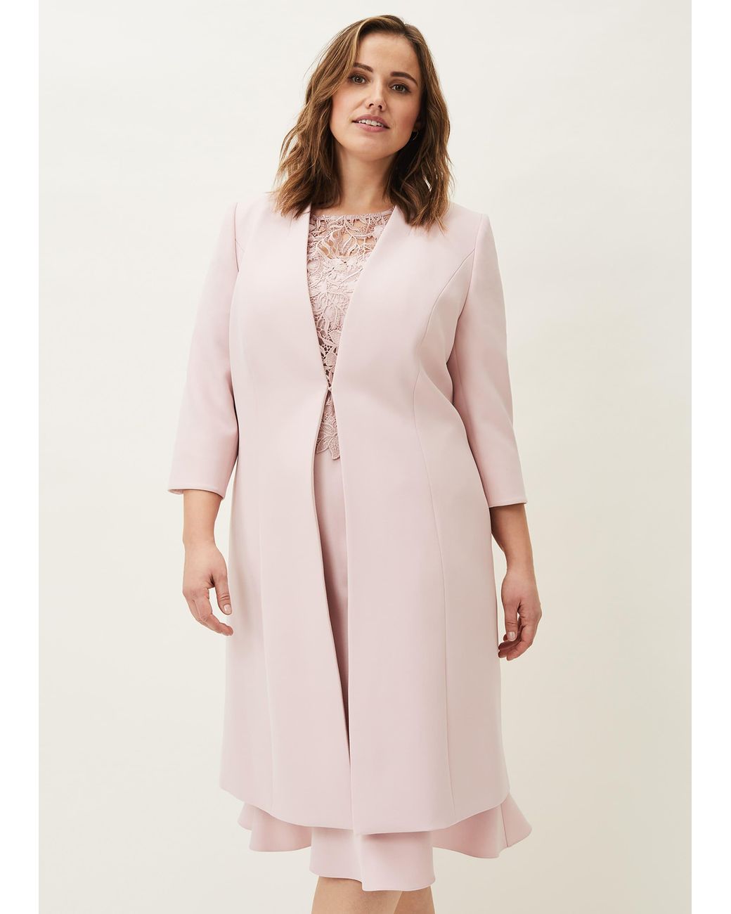 Phase Eight Natural Melissa Longline Occasion Jacket