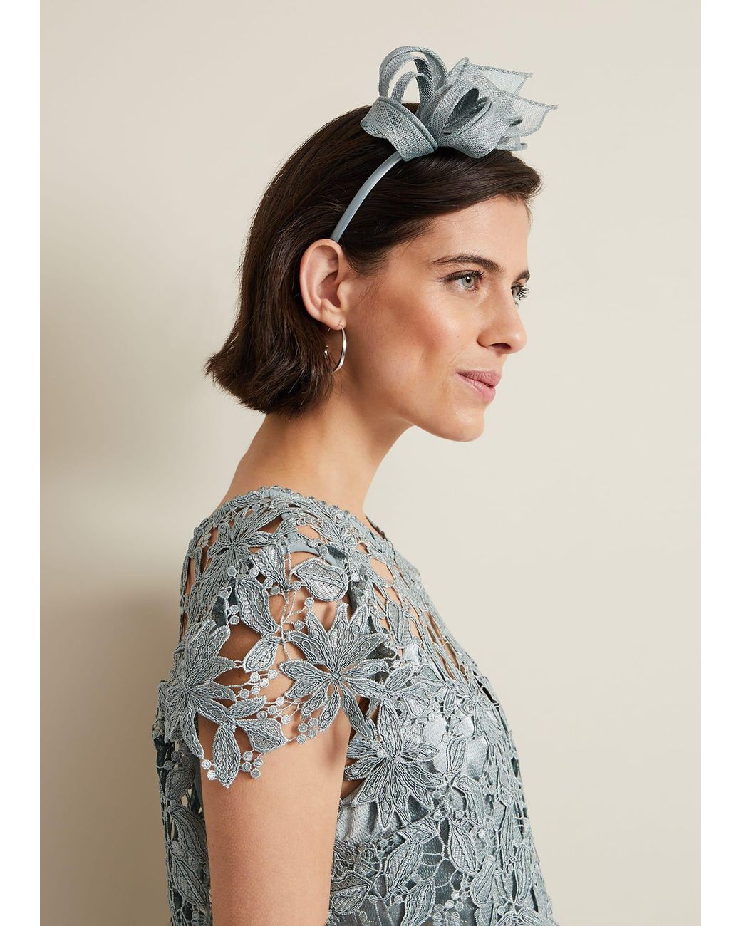Phase Eight Green Twist Bow Headband