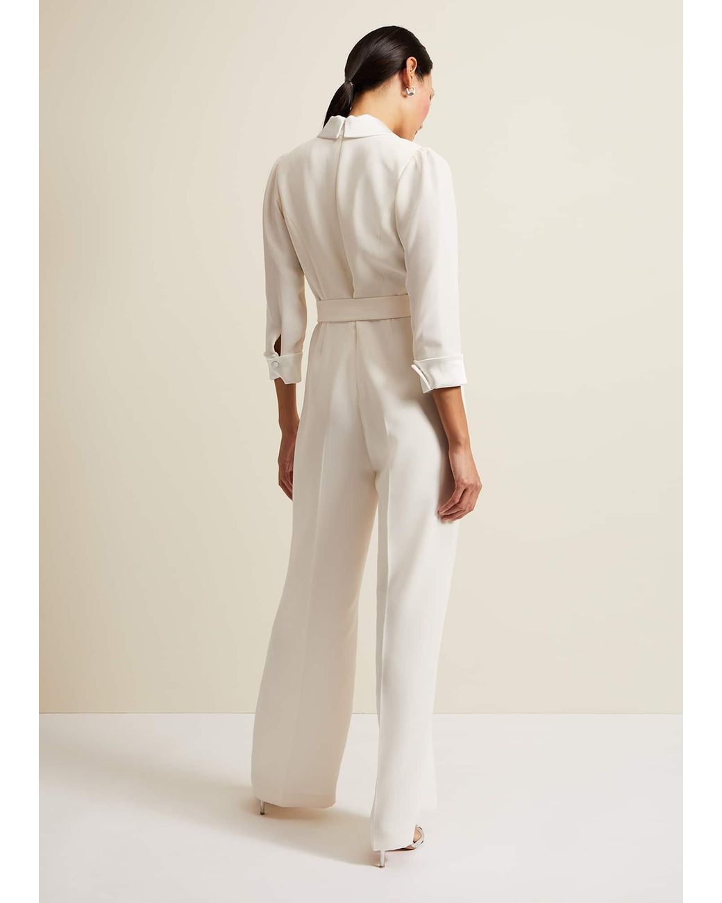 Phase Eight Natural Kylie Tux Jumpsuit