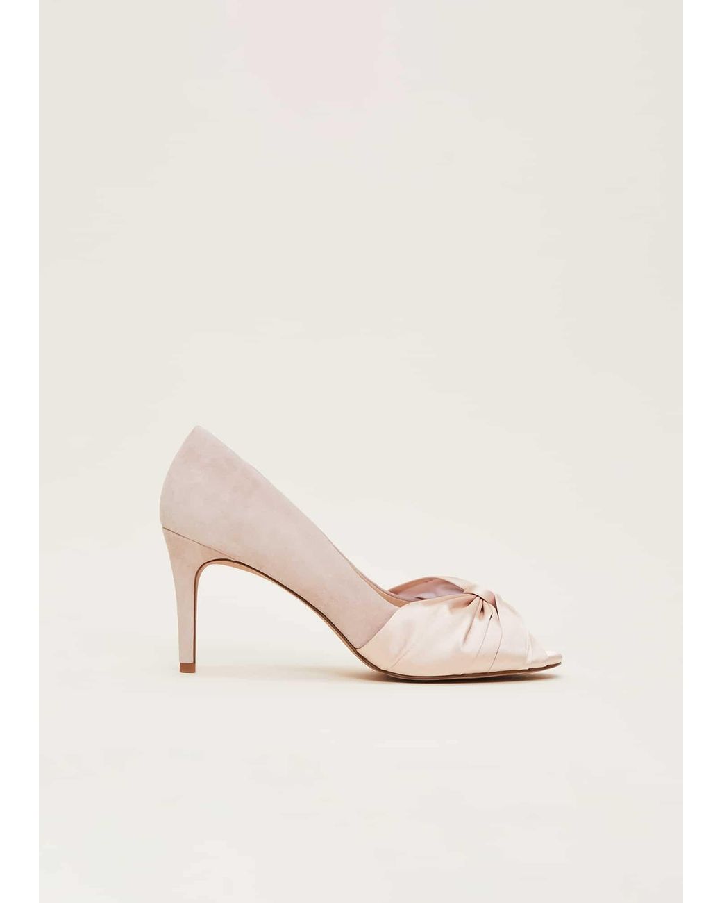 Phase Eight Natural Satin Twist Peeptoe Shoe