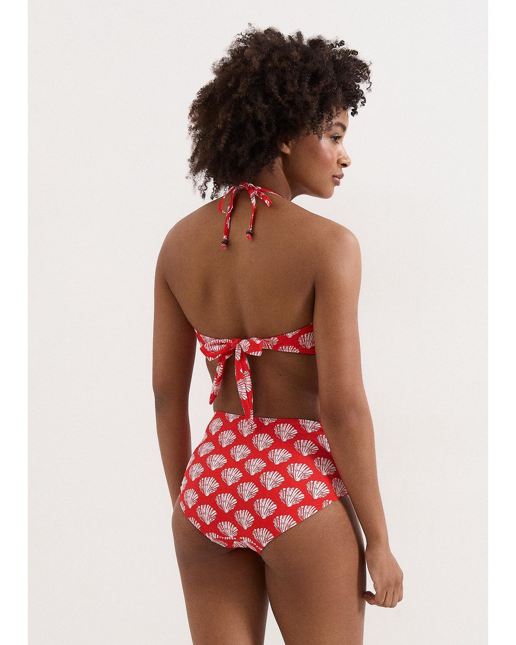 Phase Eight Red Shell Print Bikini Bottom