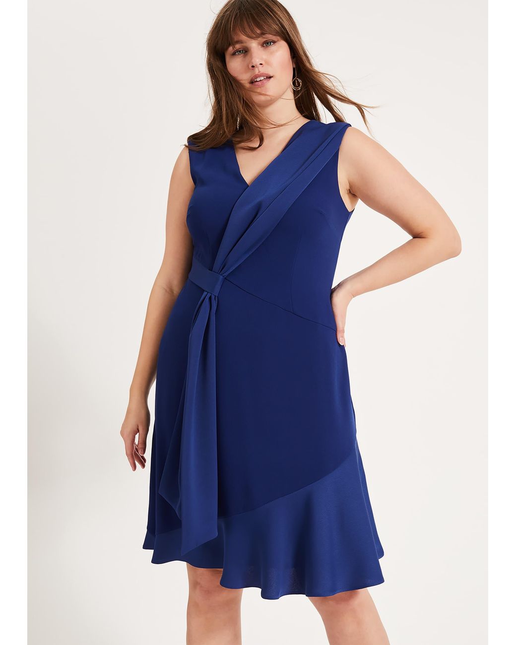 Phase Eight Blue Paige Drape Dress