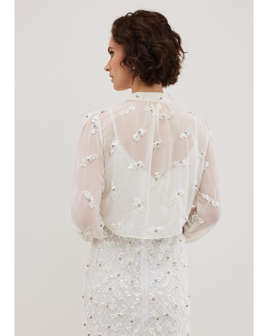 Phase Eight White Alexia Embellished Cover Up
