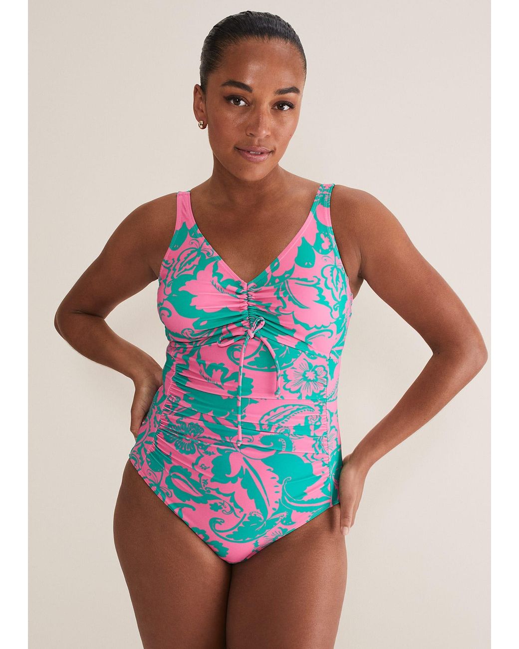 Phase Eight Blue Paisley Printed Swimsuit