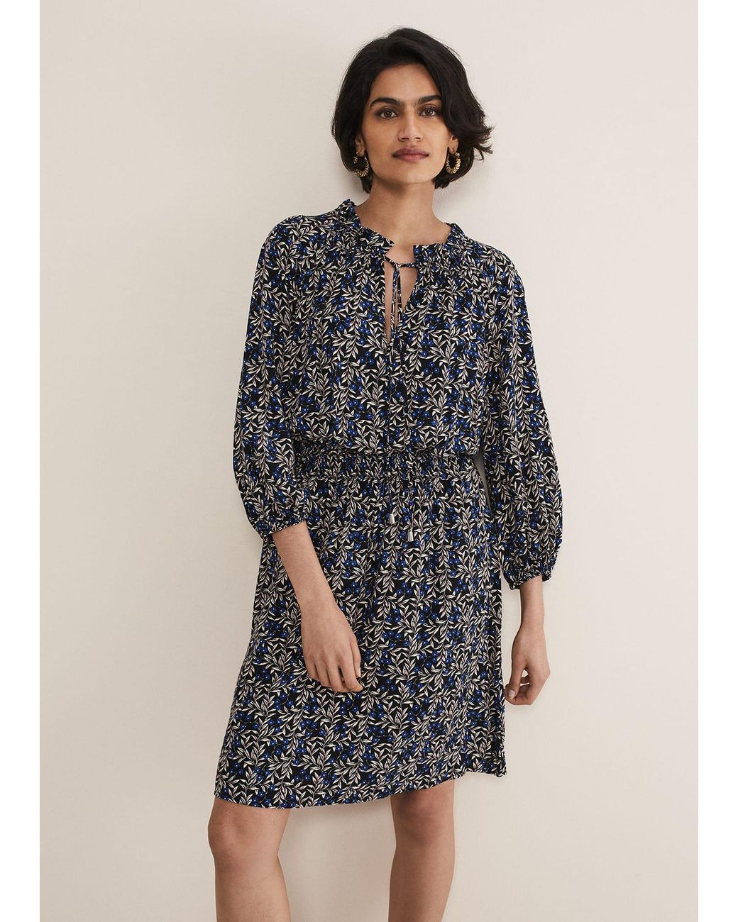 Phase Eight Blue Phillipa Floral Swing Dress