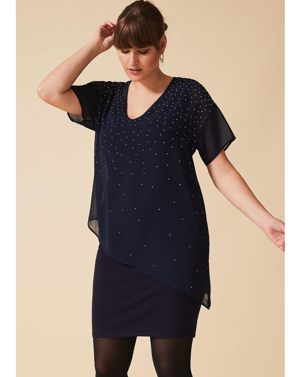 Phase Eight Blue Miren Layered Dress
