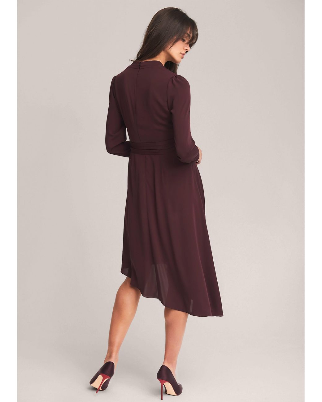 Phase Eight Purple Bordeaux Justine Wrap Dress