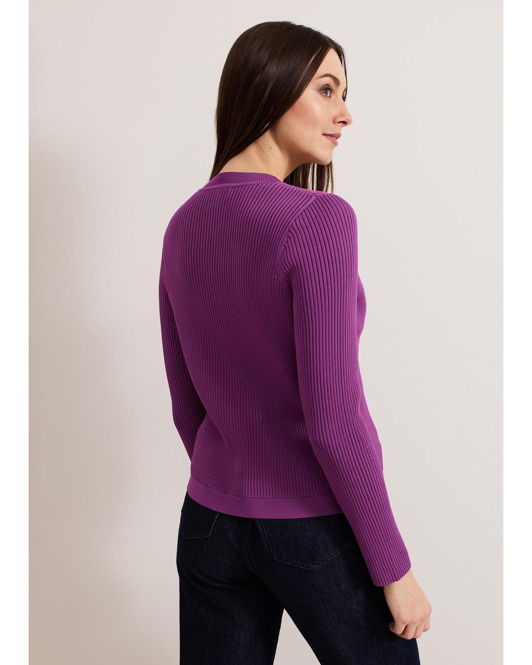 Phase Eight Purple Sharna Button Jacket Shrug