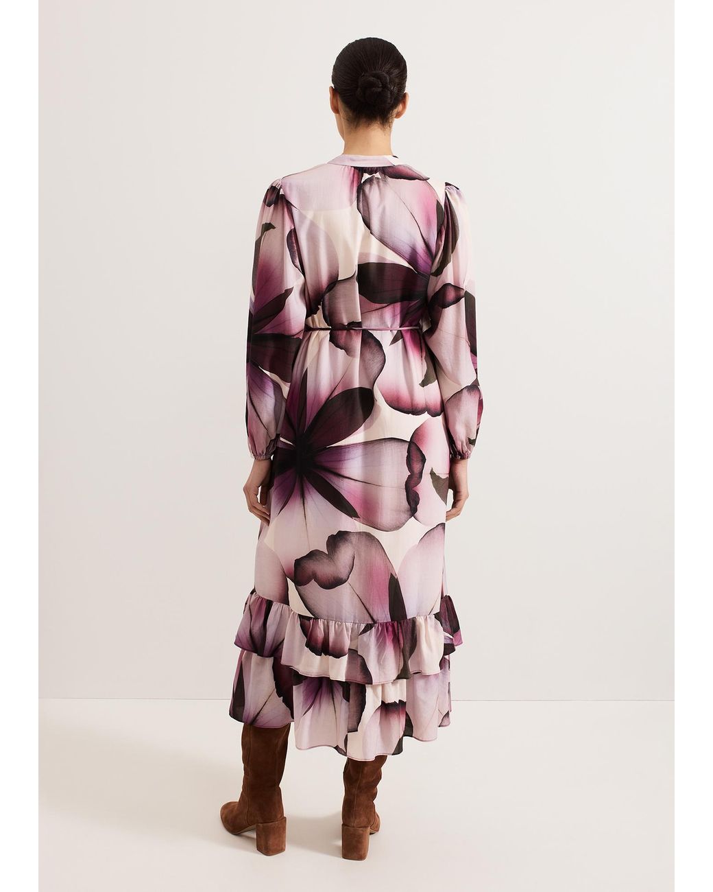 Phase Eight Pink Clarra Floral Midaxi Dress
