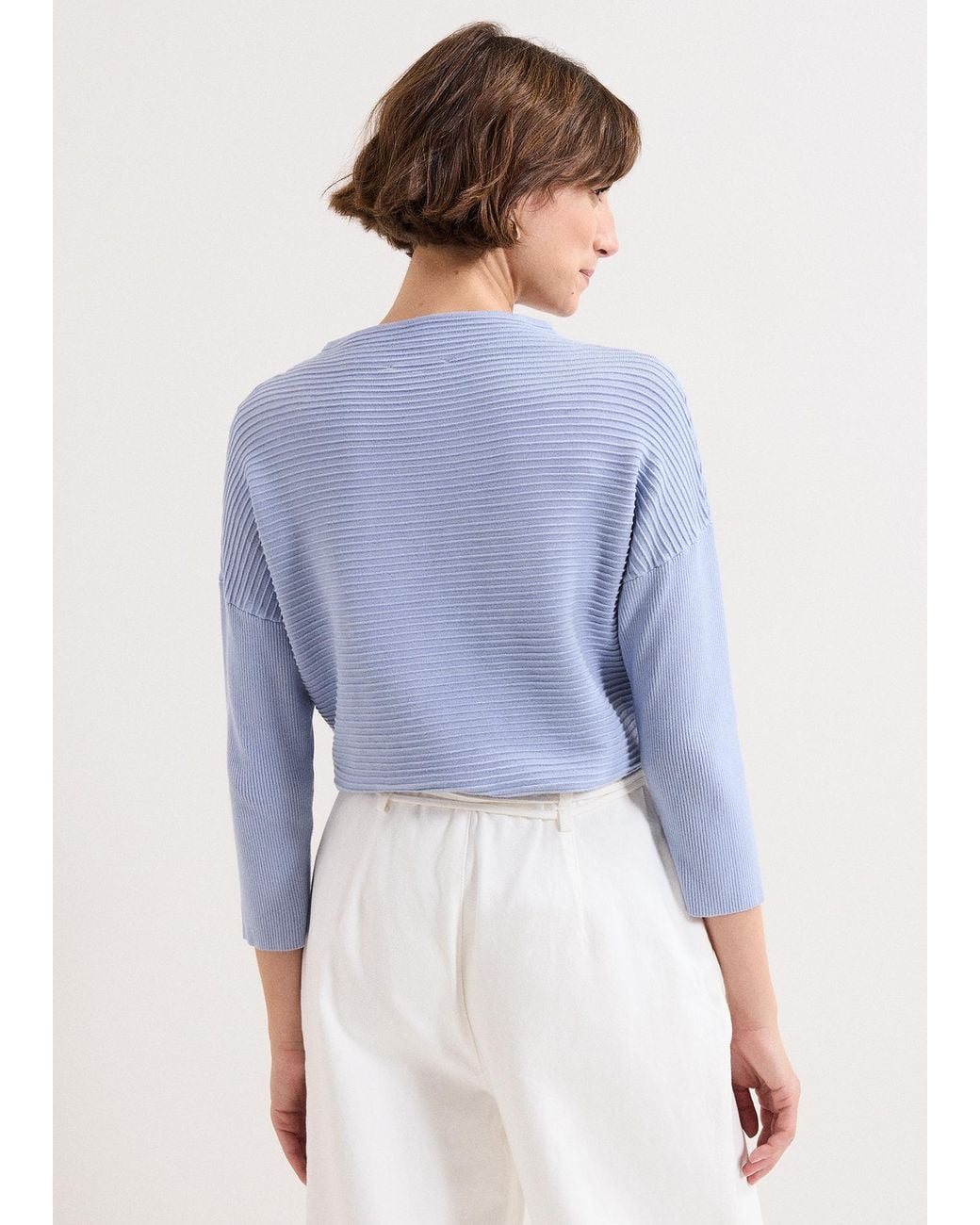 Phase Eight Blue Elise Ripple Jumper