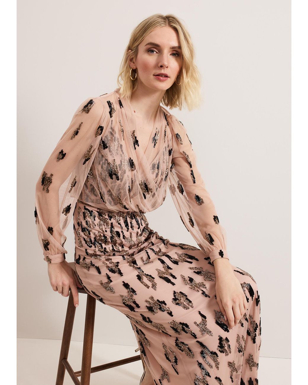 Phase Eight Natural Vienna Beaded Cover Up
