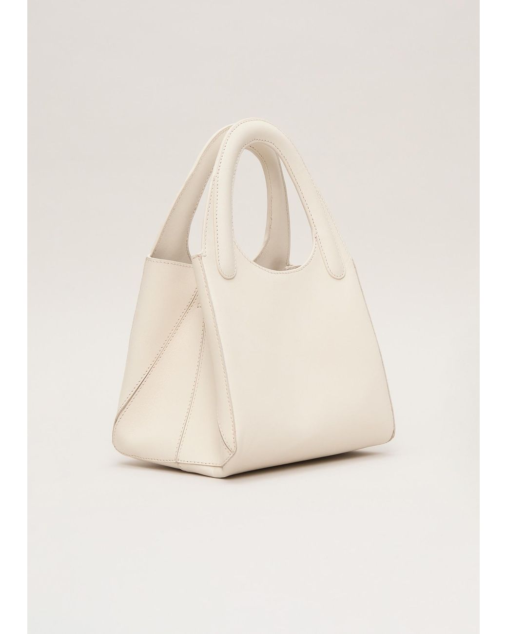 Phase Eight Natural Leather Square Tote Bag