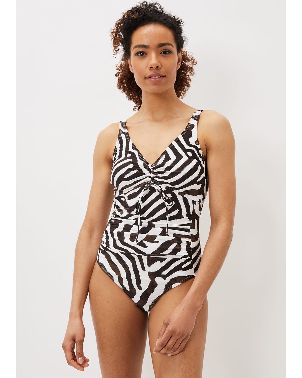 Phase Eight Black Isabelle Zebra Swimsuit