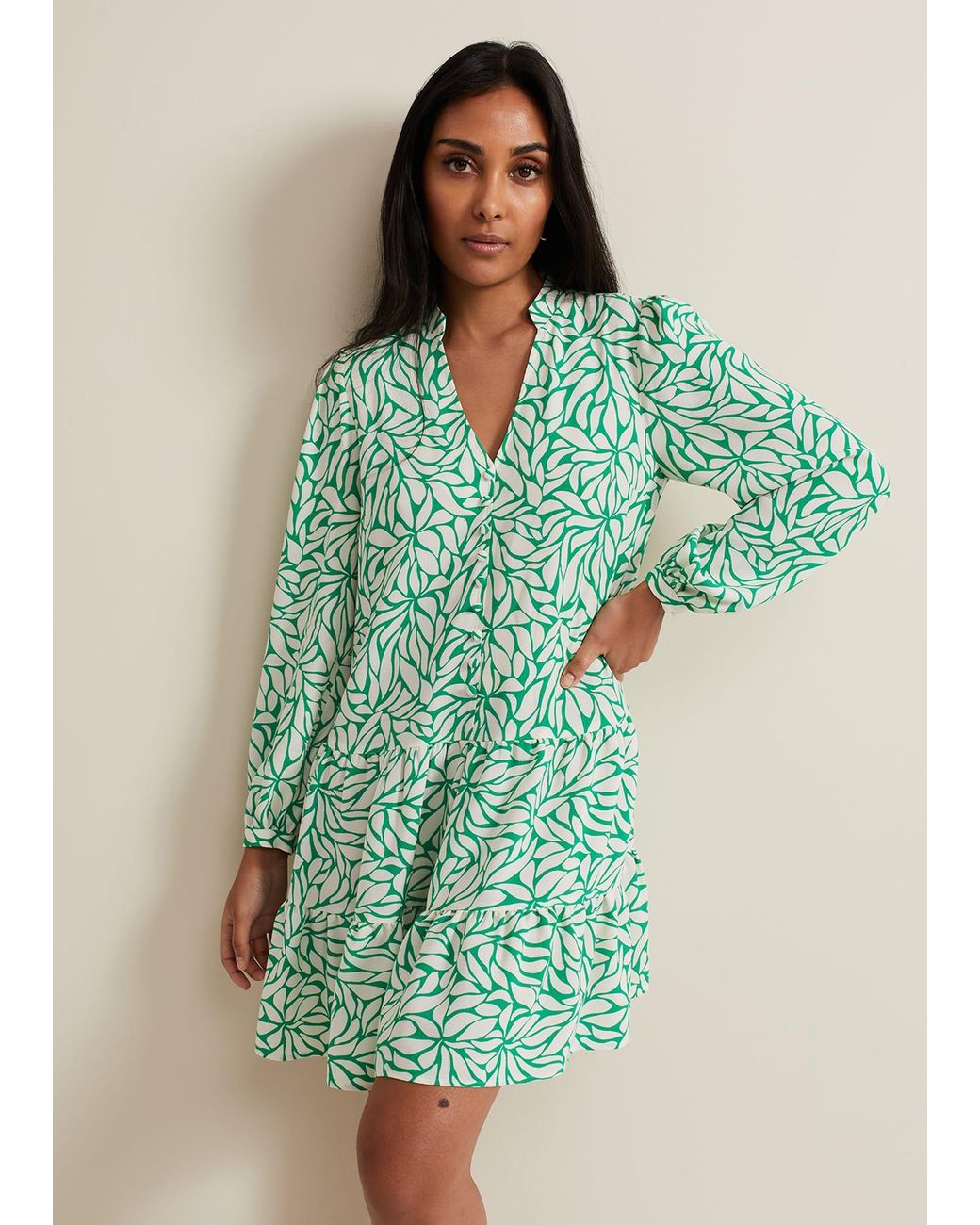 Phase Eight Green Petite Penele Swing Dress