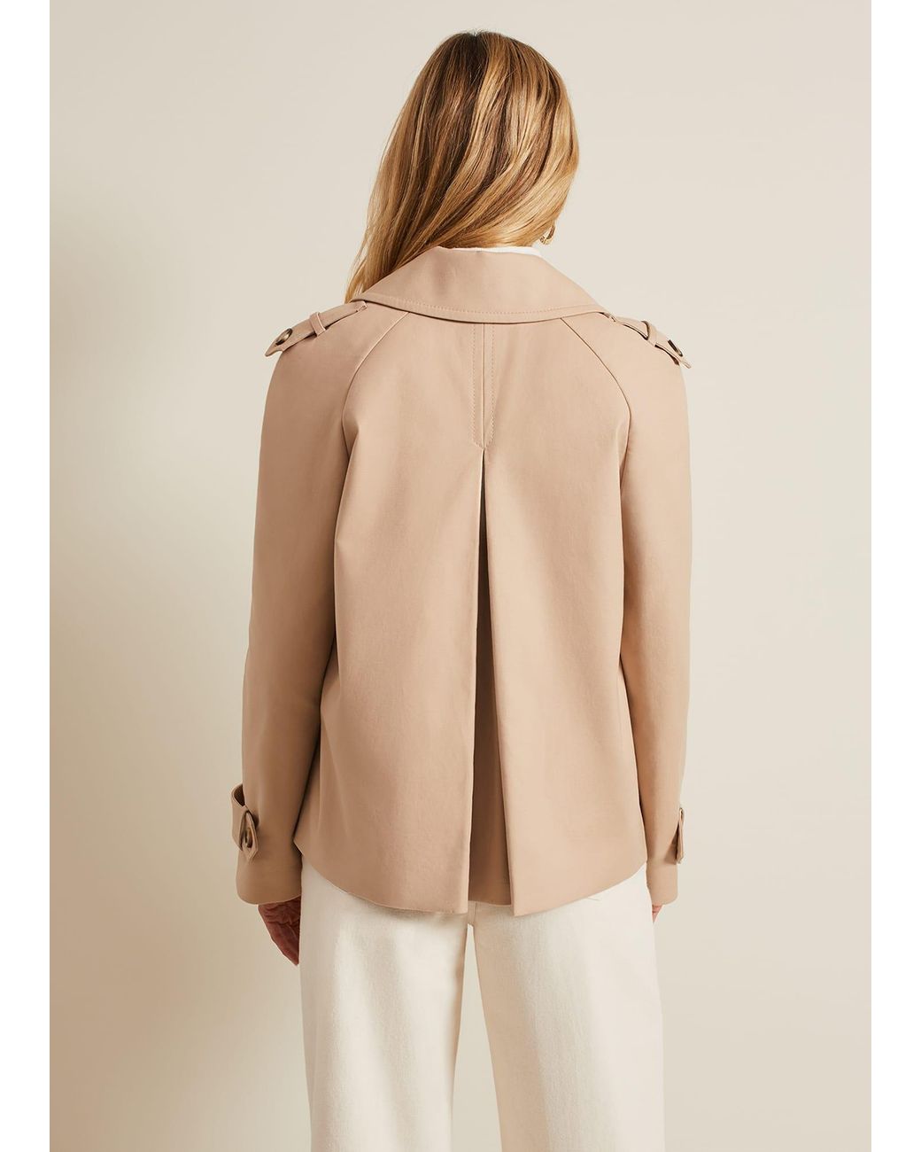 Phase Eight Natural Lola Cropped Trench Jacket