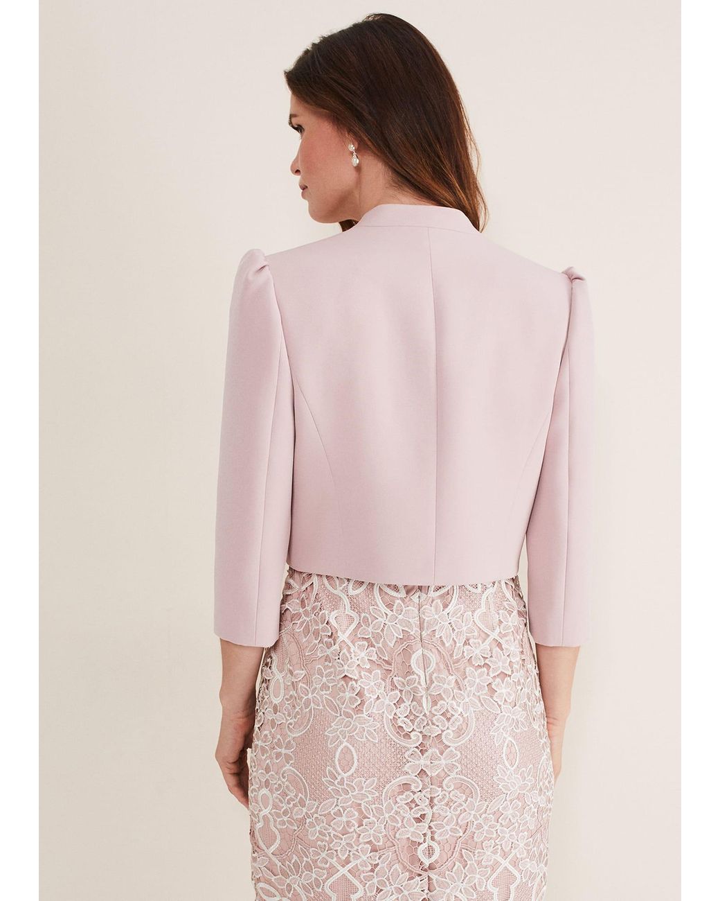Phase Eight Pink Leanna Cropped Jacket