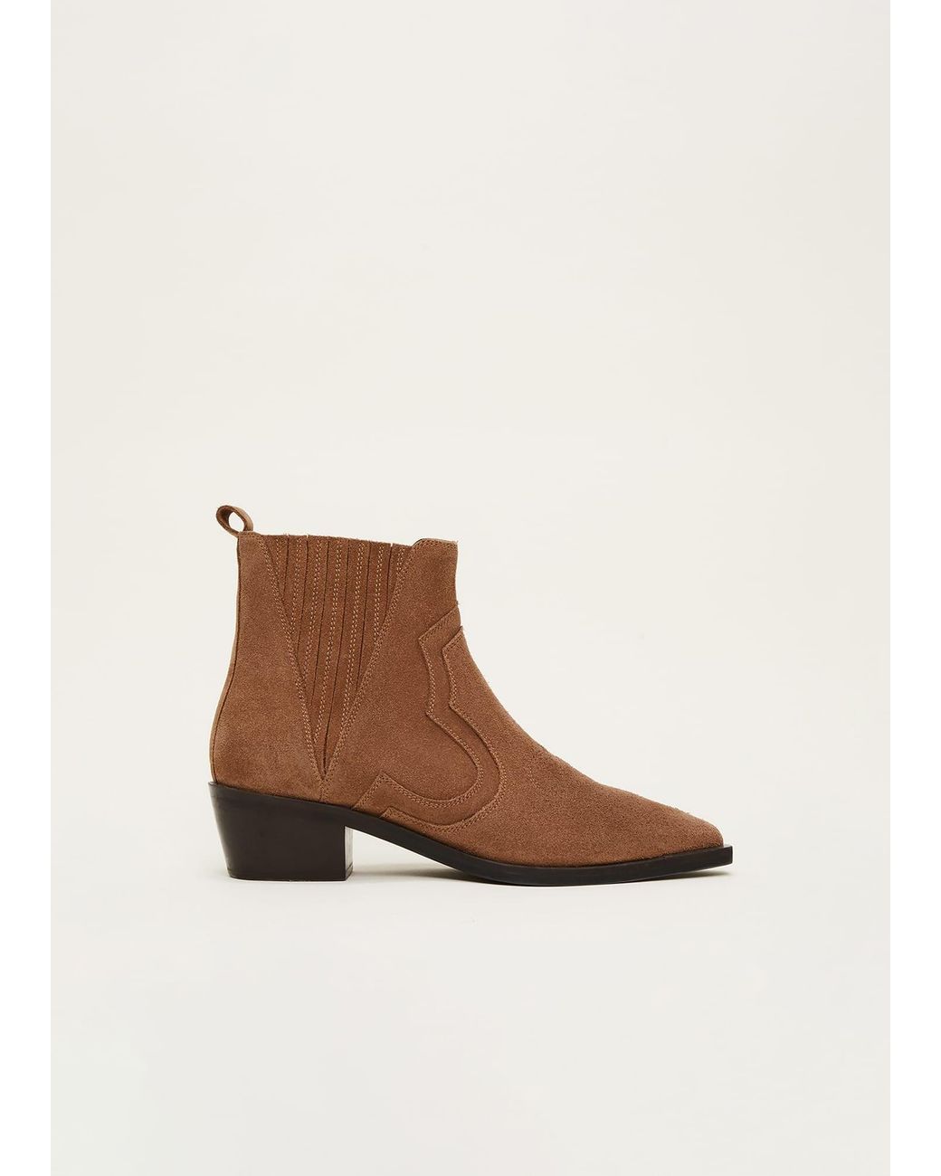 Phase Eight Natural Suede Ankle Boots