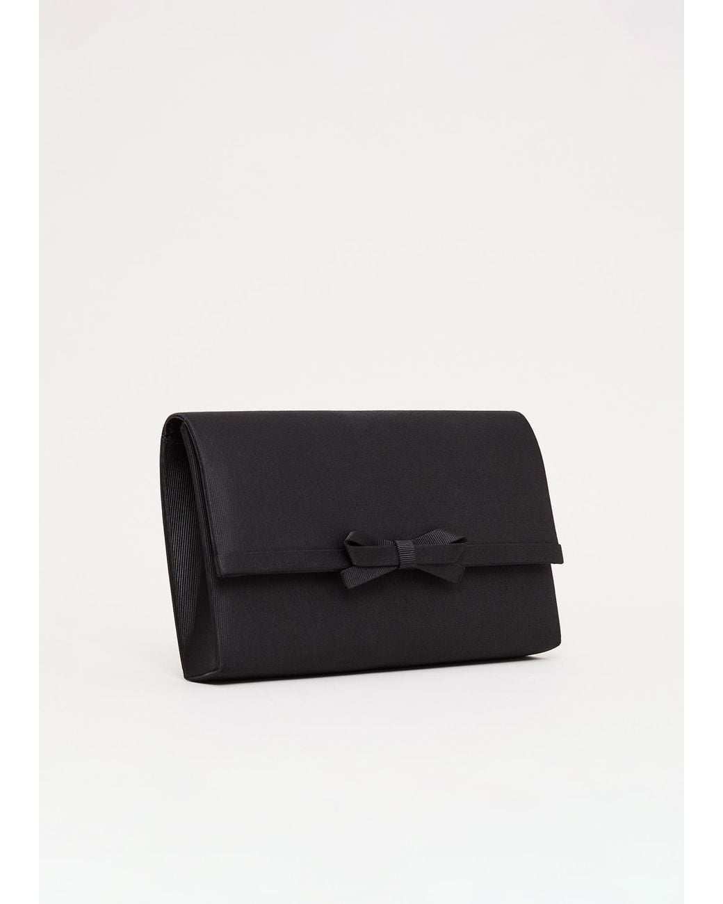 Phase Eight Black Grosgrain Bow Clutch Bag