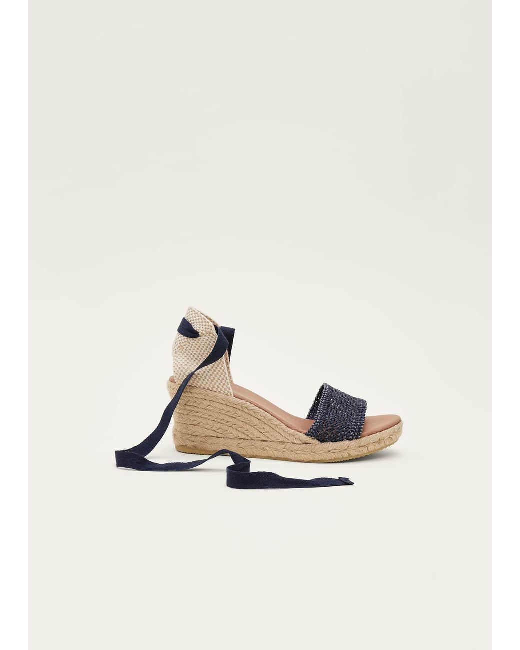 Phase Eight Blue Weave Espadrille