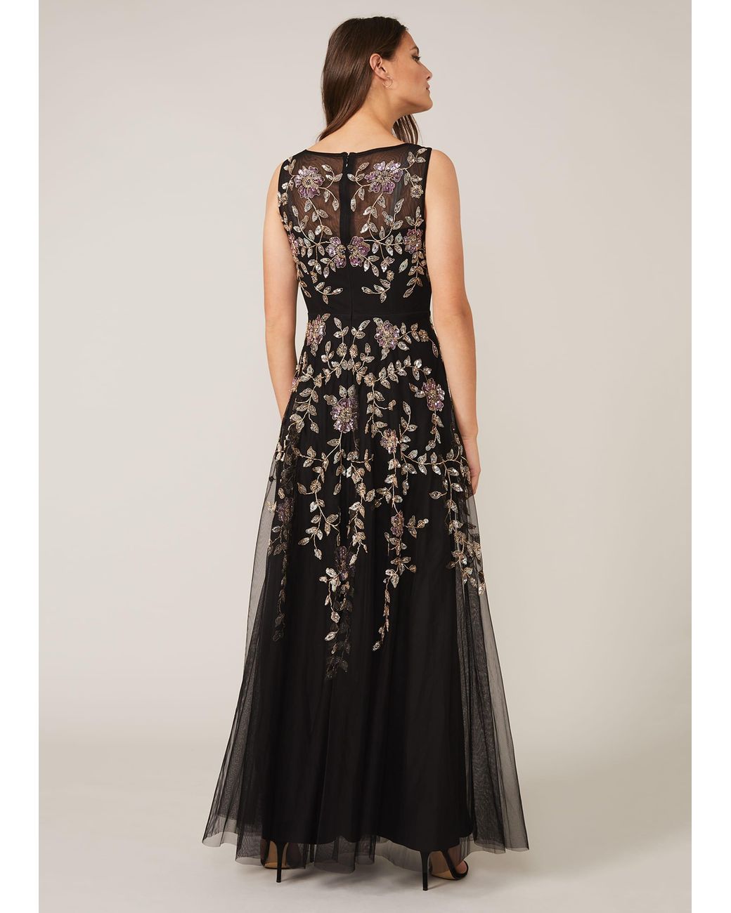 Phase Eight Black Jacqueline Embellished Tulle Dress