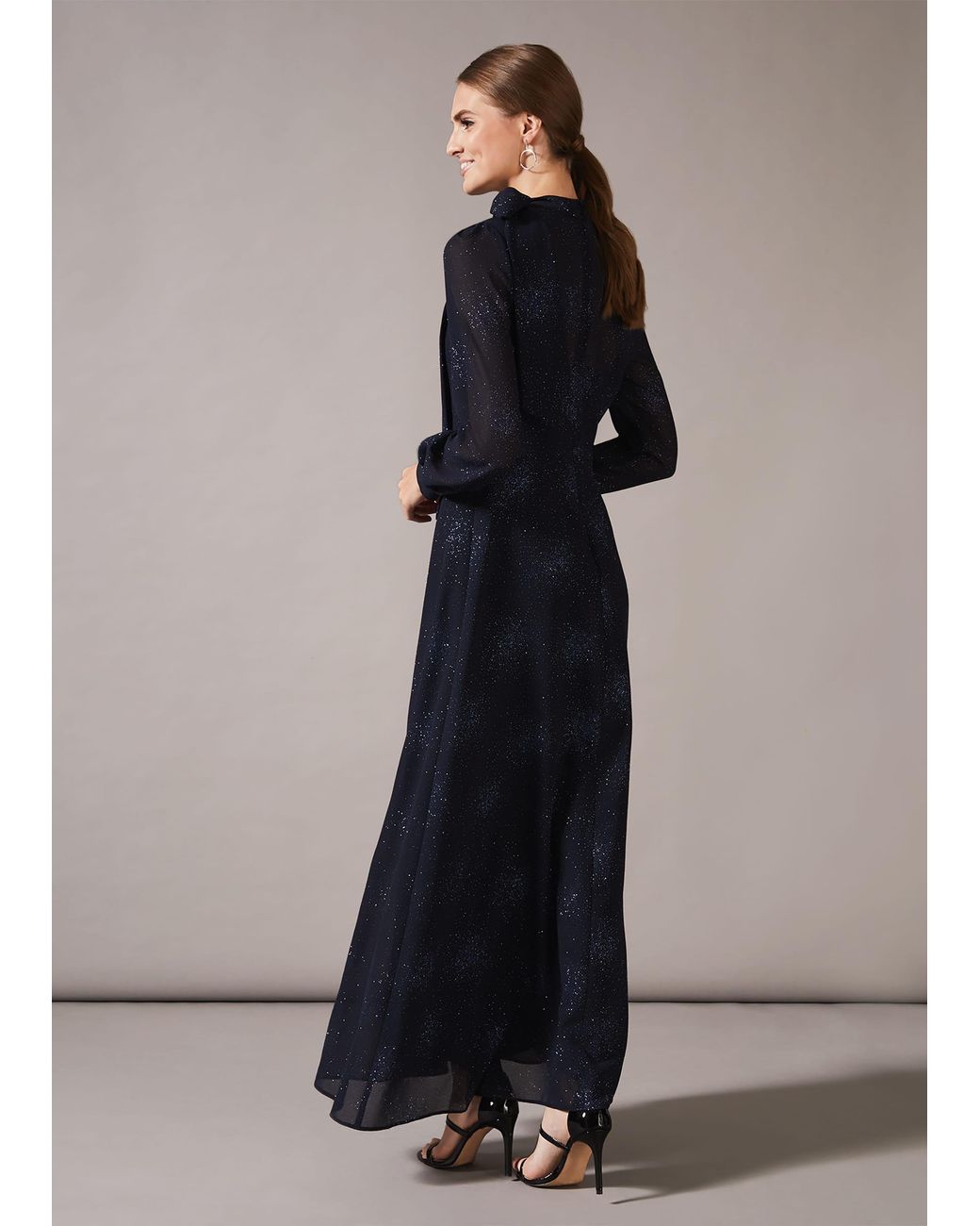 Phase Eight Black Melina Tie Maxi Dress