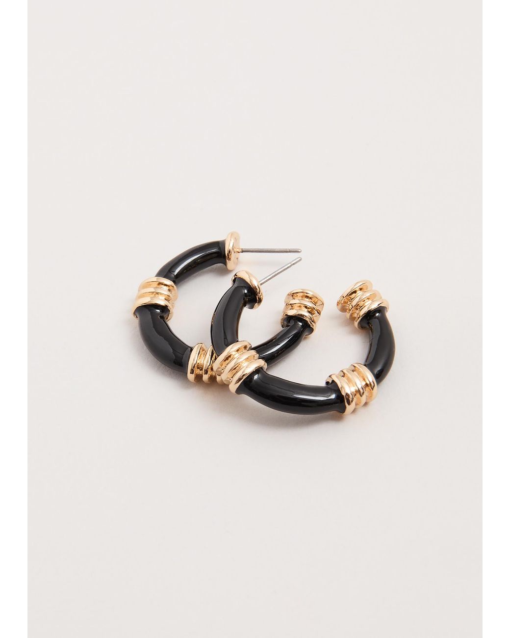 Phase Eight Natural Enamel Hoop Earrings