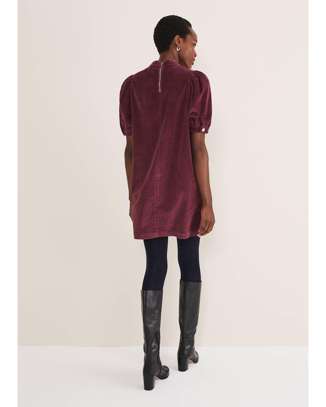 Phase Eight Red Elektra Corduroy Dress