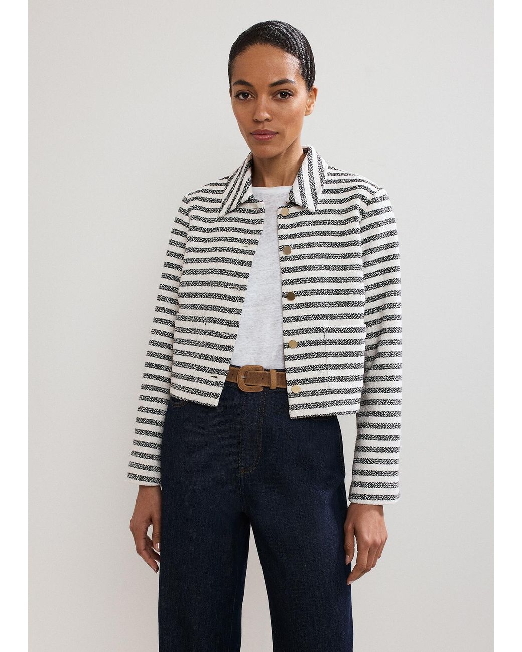 Phase Eight Blue Neave Stripe Jacket