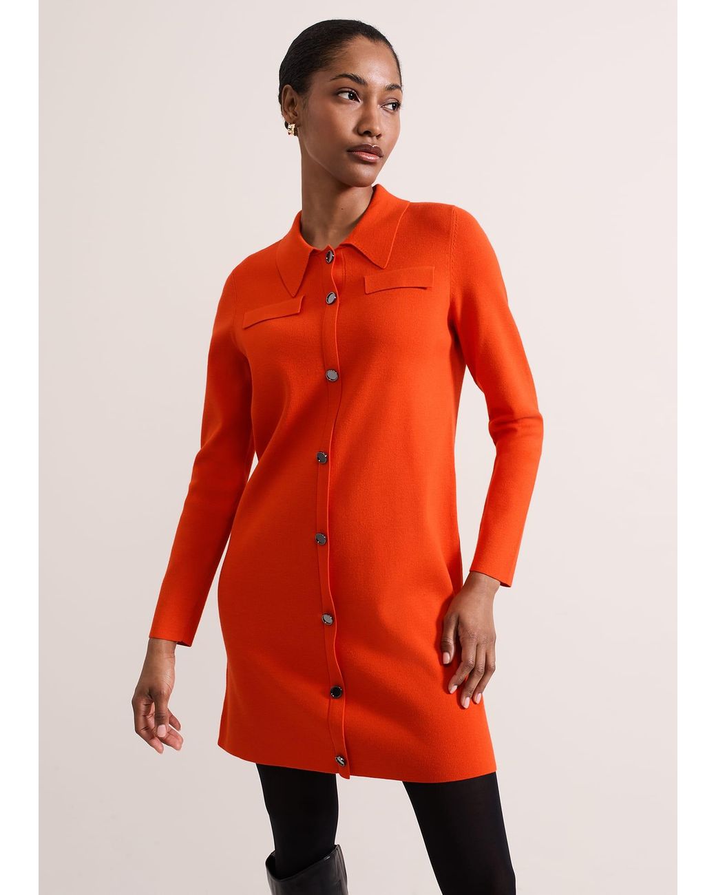 Phase Eight Red 's Marilyn Puff Sleeve Midi Dress