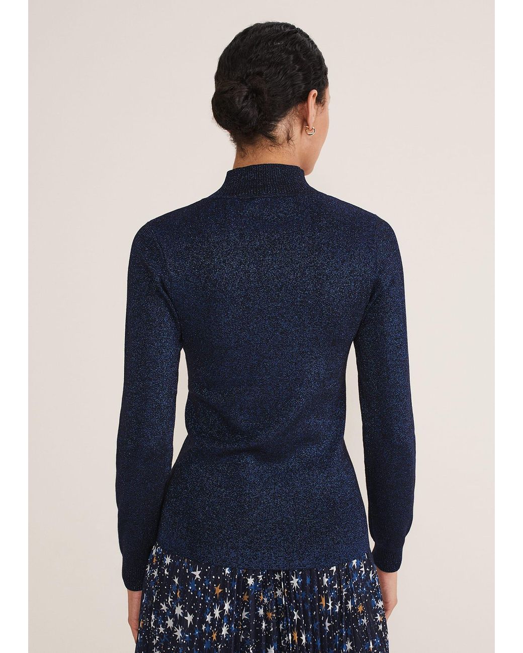 Phase Eight Blue Gwyneth Shimmer Knitted Jumper