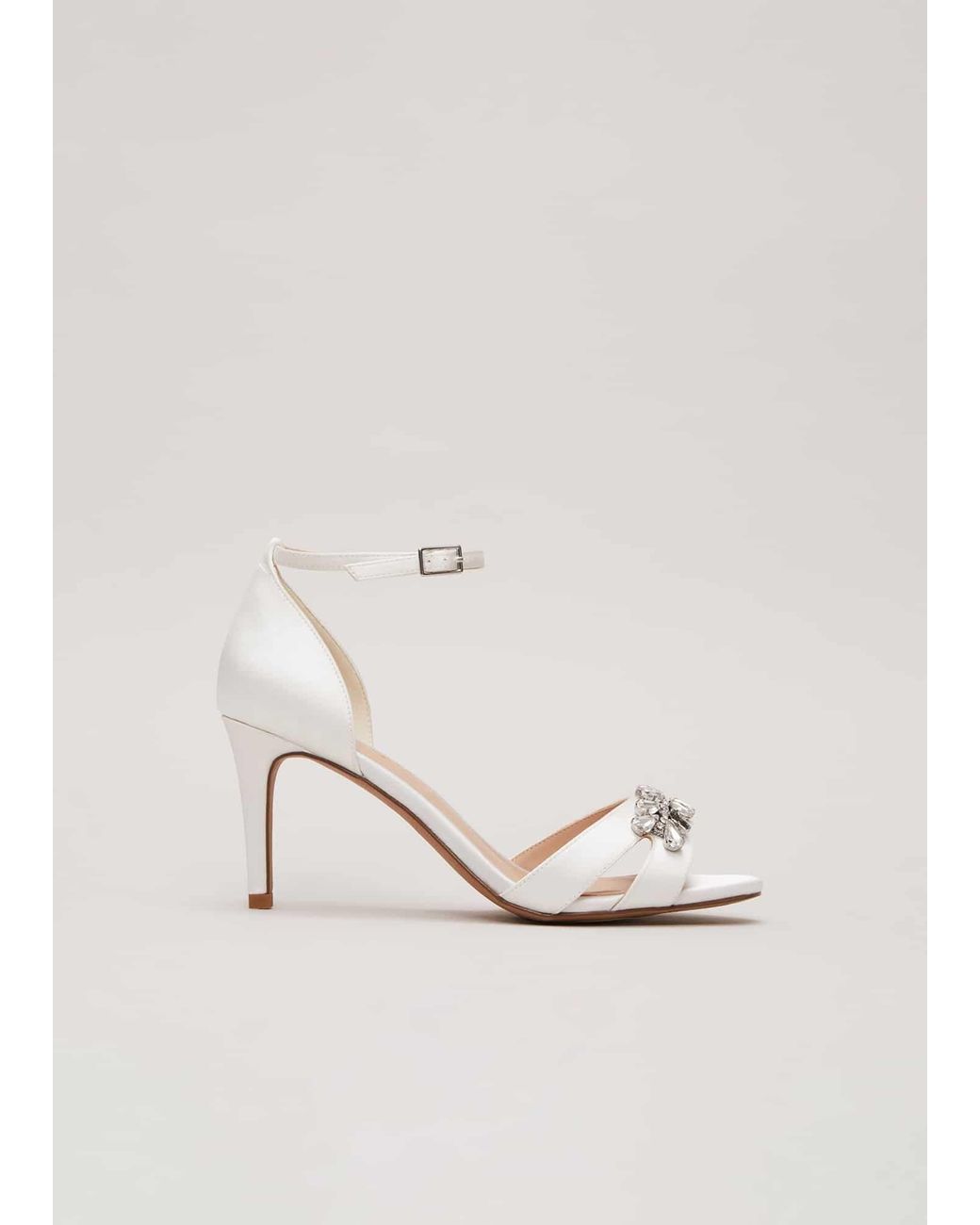 Phase Eight White Embellished Sandals